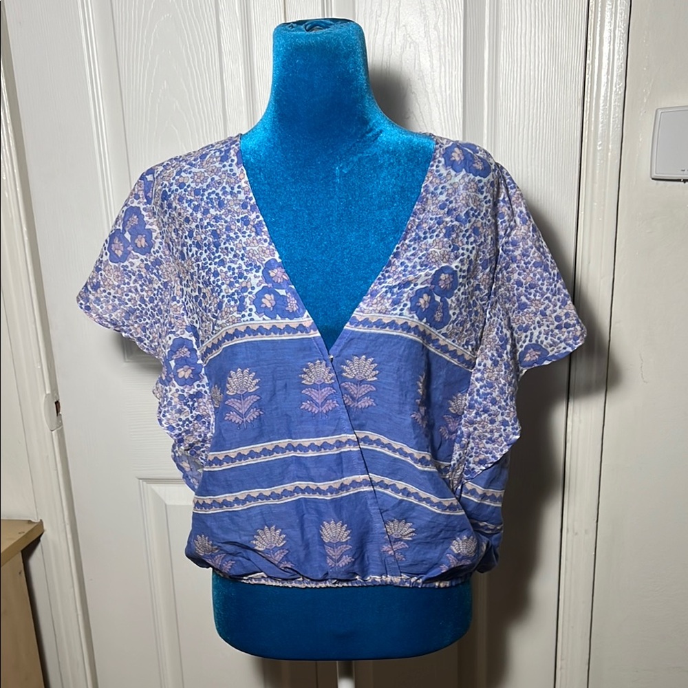 BLUE BOHEME Floral Blouse OS